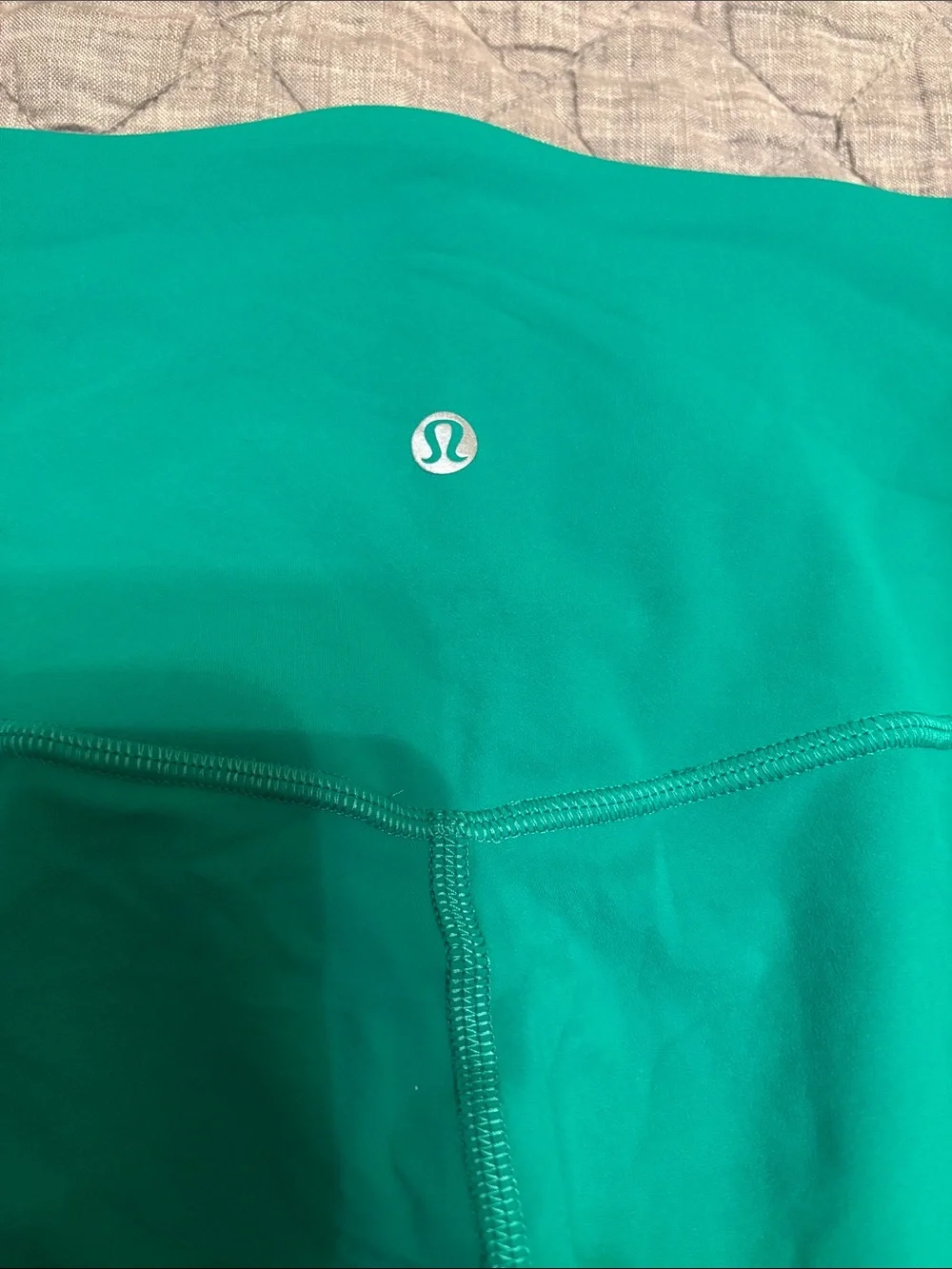 lululemon athletica Green High-Waist Leggings 12 with pockets